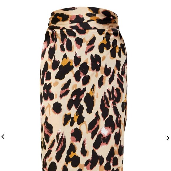Never Fully Dressed Brown Leopard Jaspre Wrap Skirt - S - Picture 6 of 10